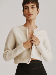 Merino Cashmere Boucle Cardigan